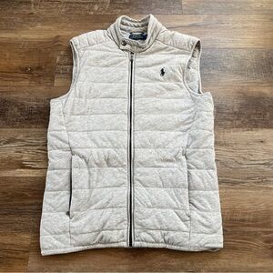 Ralph Lauren Polo gray cotton puffer vest S